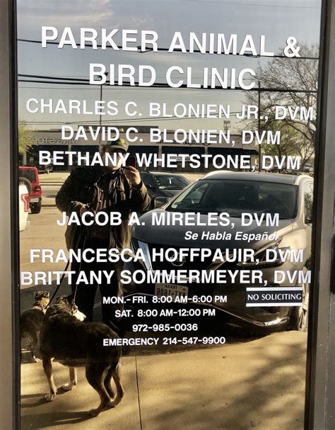 Parker animal and bird clinic - Parker Animal & Bird Clinic. Veterinarians. Website (972) 985-0036. 2129 W Parker Rd Ste A. Plano, TX 75023. From Business: Parker Animal & Bird Clinic provides a wide array of medical, dental and surgical care for Dogs, Cats, Birds & Exotic pets. We are located at 2129 W Parker Rd in…